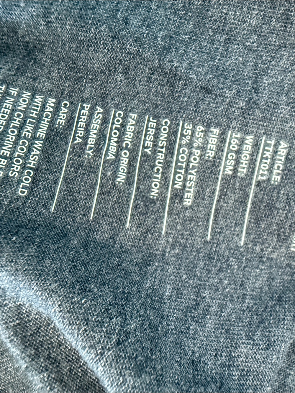 Ten Thousand Gray Durable Tee Navy LOGO NWT XXL 2XL - Picture 5 of 5